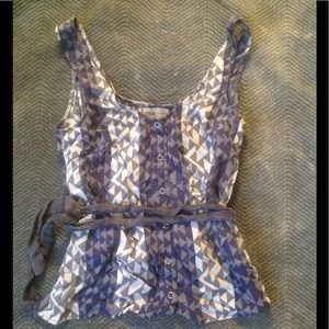 Vena Cava for Aqua Silk Pattern Top Sz S